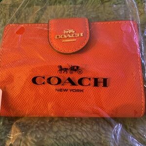 Burnt Orange Coach Wallet